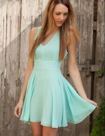 Sexy Cheap Chiffon Homecoming Dresses Cheap V-Neck Mini Party Gowns