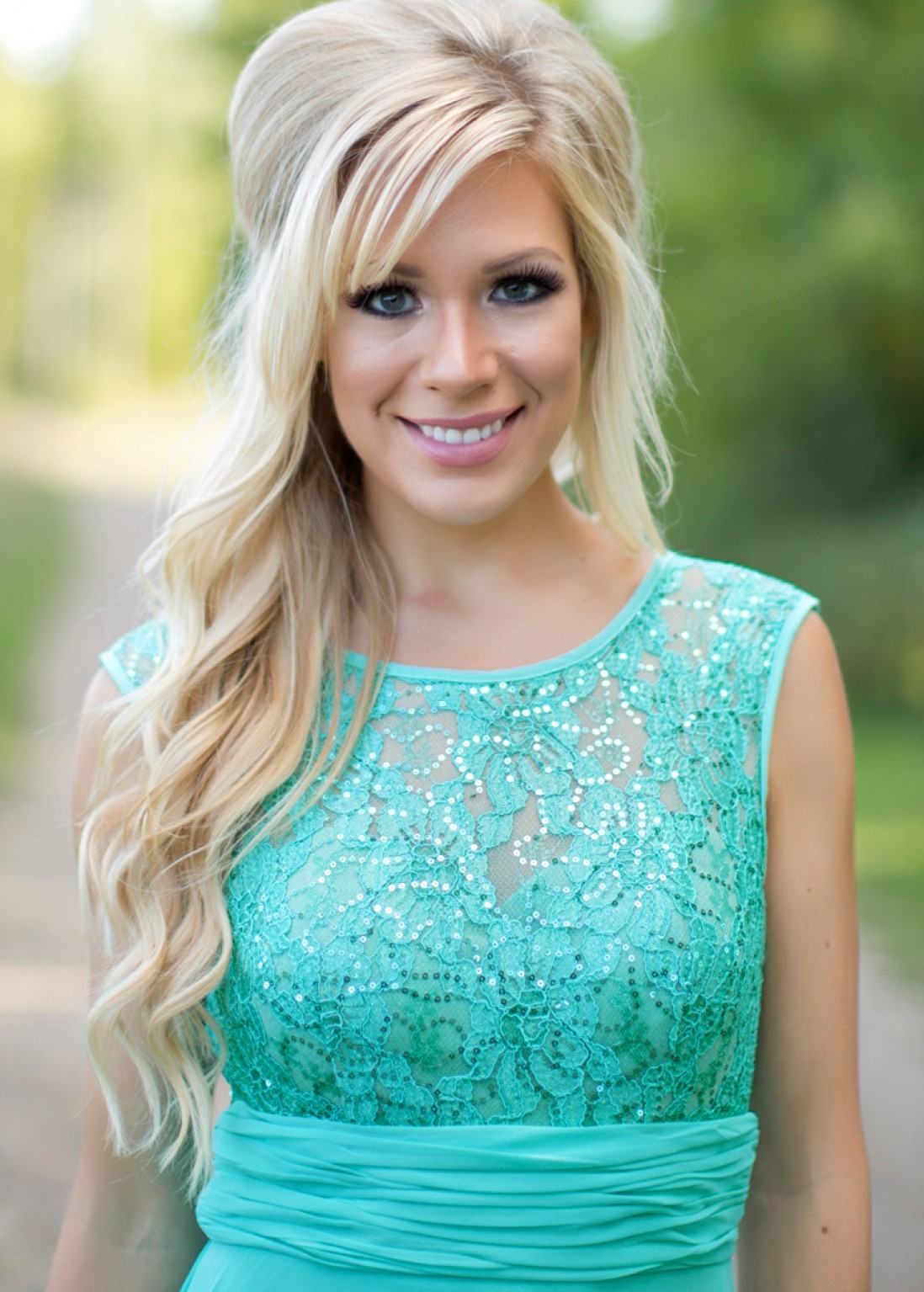 Sea Blue Bridesmaid Dresses Lace Chiffon Elegant Long Maid of the Honor Dresses