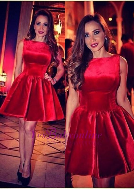 Sleeveless Designer Red Short Sexy Homecoming Dress
