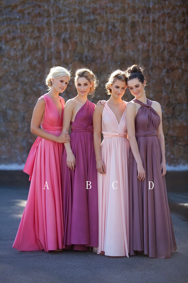 Simple Satin A-line Bridesmaid Dresses Floor Length Sexy Maid of Honor Dresses