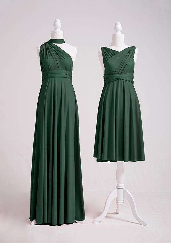 Dark Green Multiway Infinity Bridesmaid Dress-Babyonlinedress