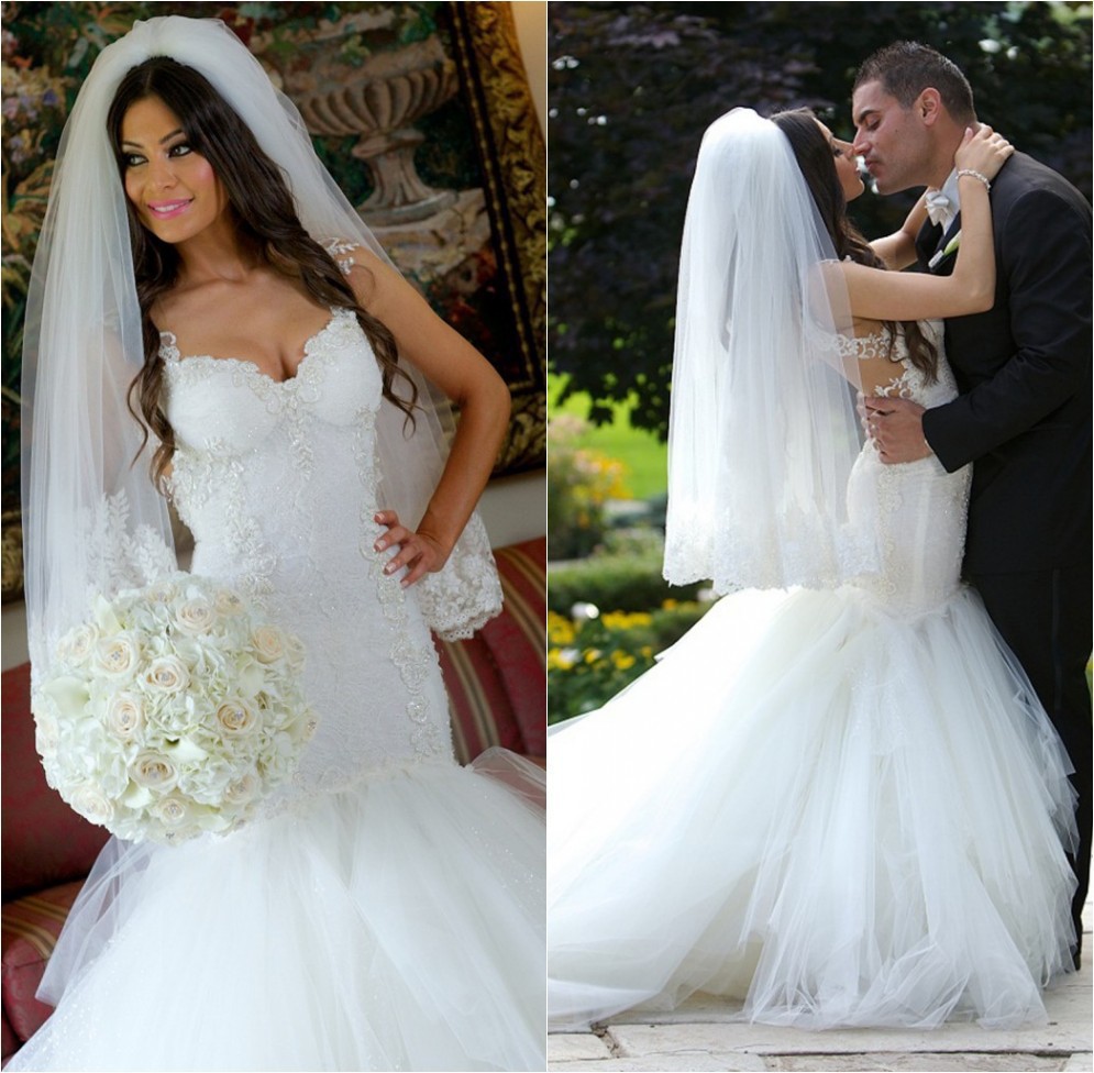 Timeless Tulle Mermaid Wedding Dresses Ruffles Appliques | Uniques Bridal Gowns