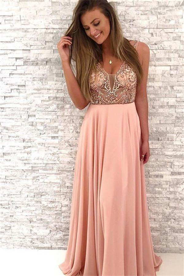 Sequin Straps Applique Prom Dresses Cheap Sleeveless Sexy Evening Dresses