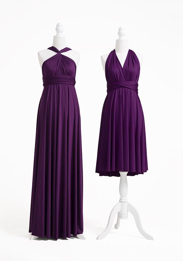 Purple Multiple A-Line Bridesmaid Dresses-Babyonlinedress