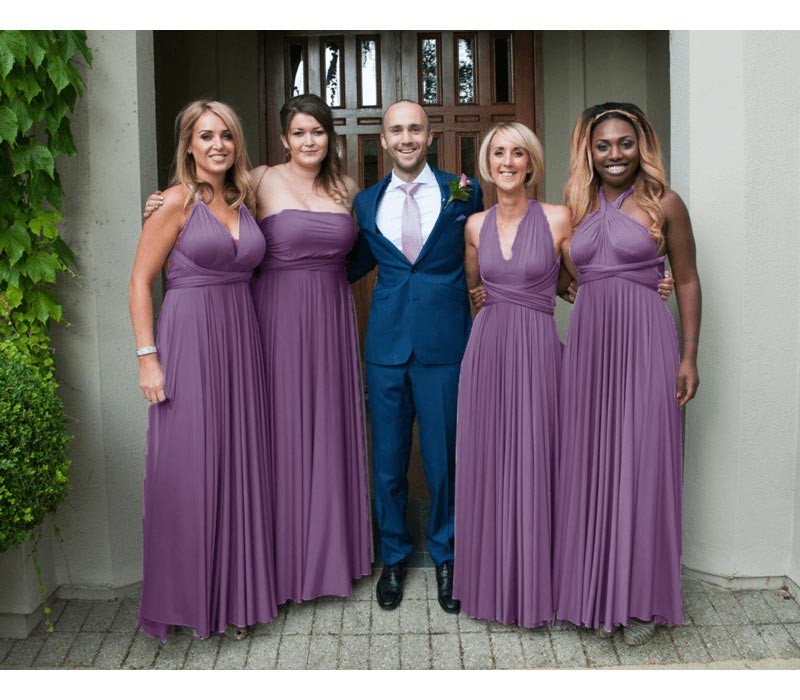 Purple Multiple Bridesmaid Dresses Long-Babyonlinedress
