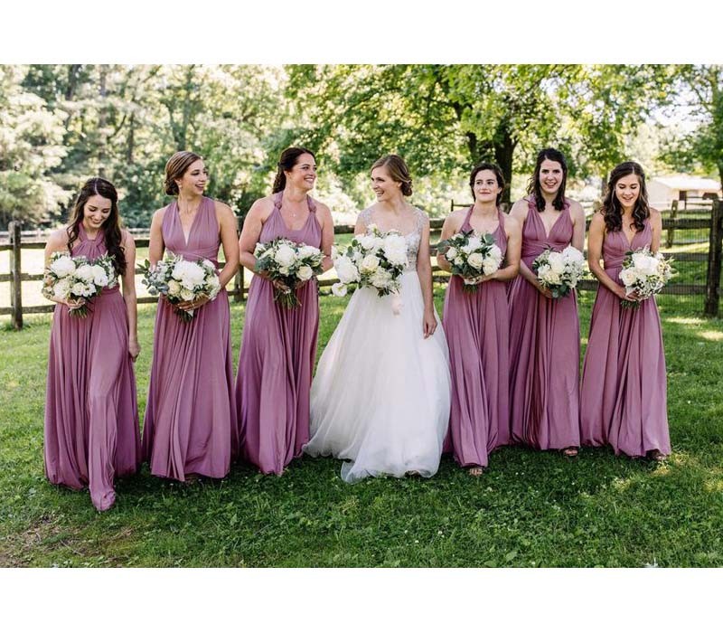 Purple Multiple Bridesmaid Dresses Long-Babyonlinedress