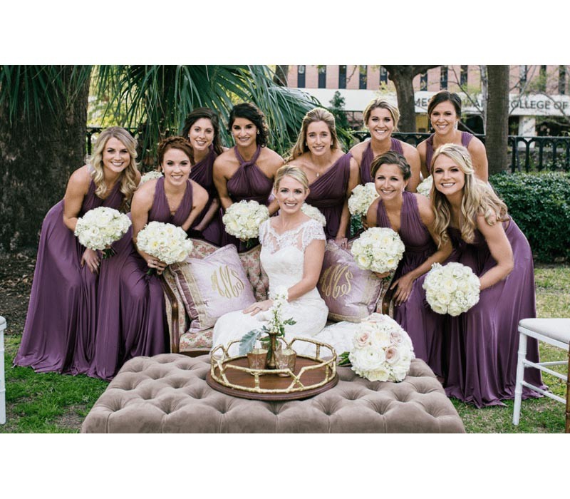 Purple Multiple Bridesmaid Dresses Long-Babyonlinedress