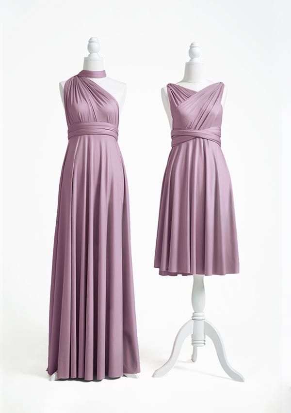 Purple Multiway Infinity Ruffles A-Line Bridesmaid Dresses-Babyonlinedress