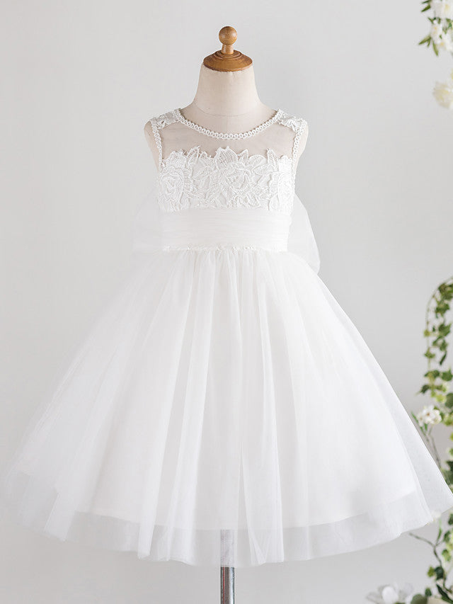 Short Princess Tulle Wedding First Communion Birthday Flower Girl Dresses-Babyonlinedress