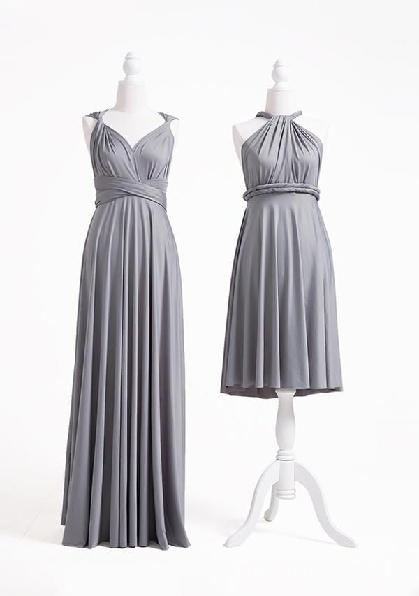 Silver Multiple A-Line Bridesmaid Dresses-Babyonlinedress