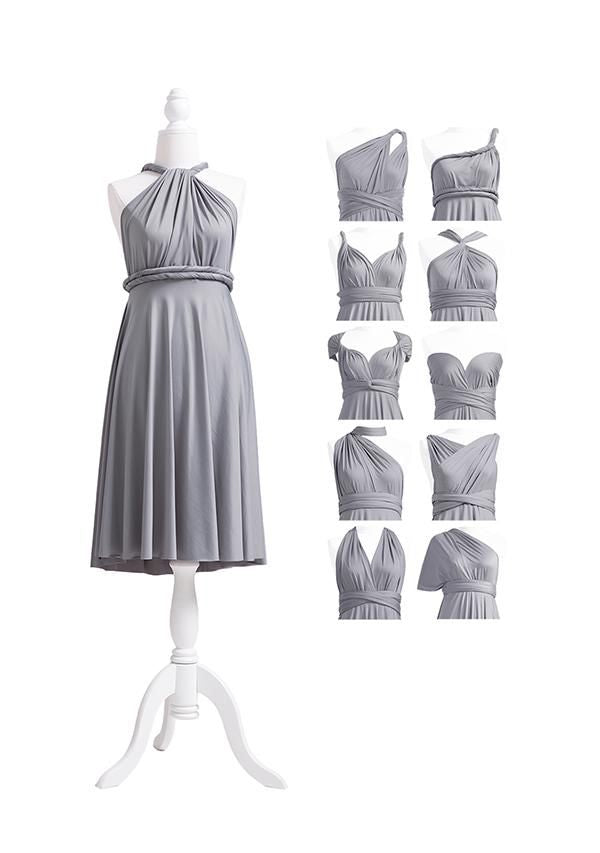 Silver Multiple A-Line Bridesmaid Dresses-Babyonlinedress