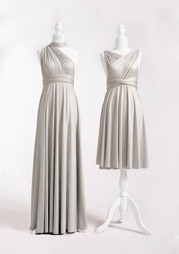 Silver Multiple A-Line Bridesmaid Dresses Long-Babyonlinedress