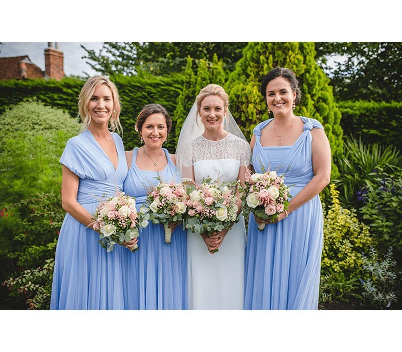 Sky Blue Ruffles Multiway Infinity A-Line Bridesmaid Dresses-Babyonlinedress
