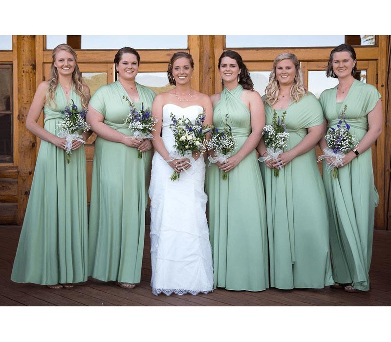 Sleeveless Mint Multiway Infinity Bridesmaid Dress-Babyonlinedress
