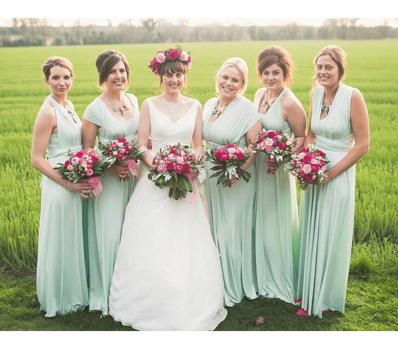 Sleeveless Mint Multiway Infinity Bridesmaid Dress-Babyonlinedress
