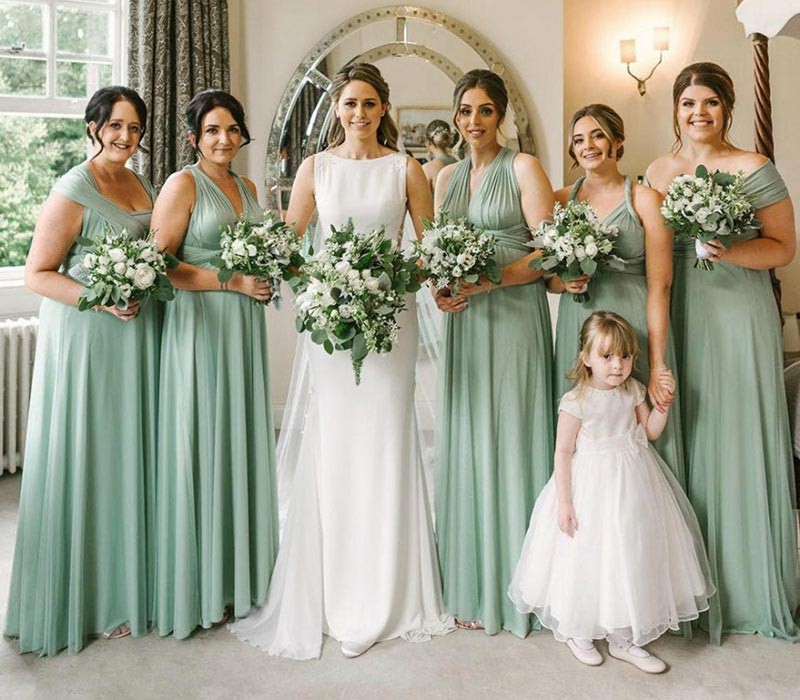 Sleeveless Mint Multiway Infinity Bridesmaid Dress-Babyonlinedress