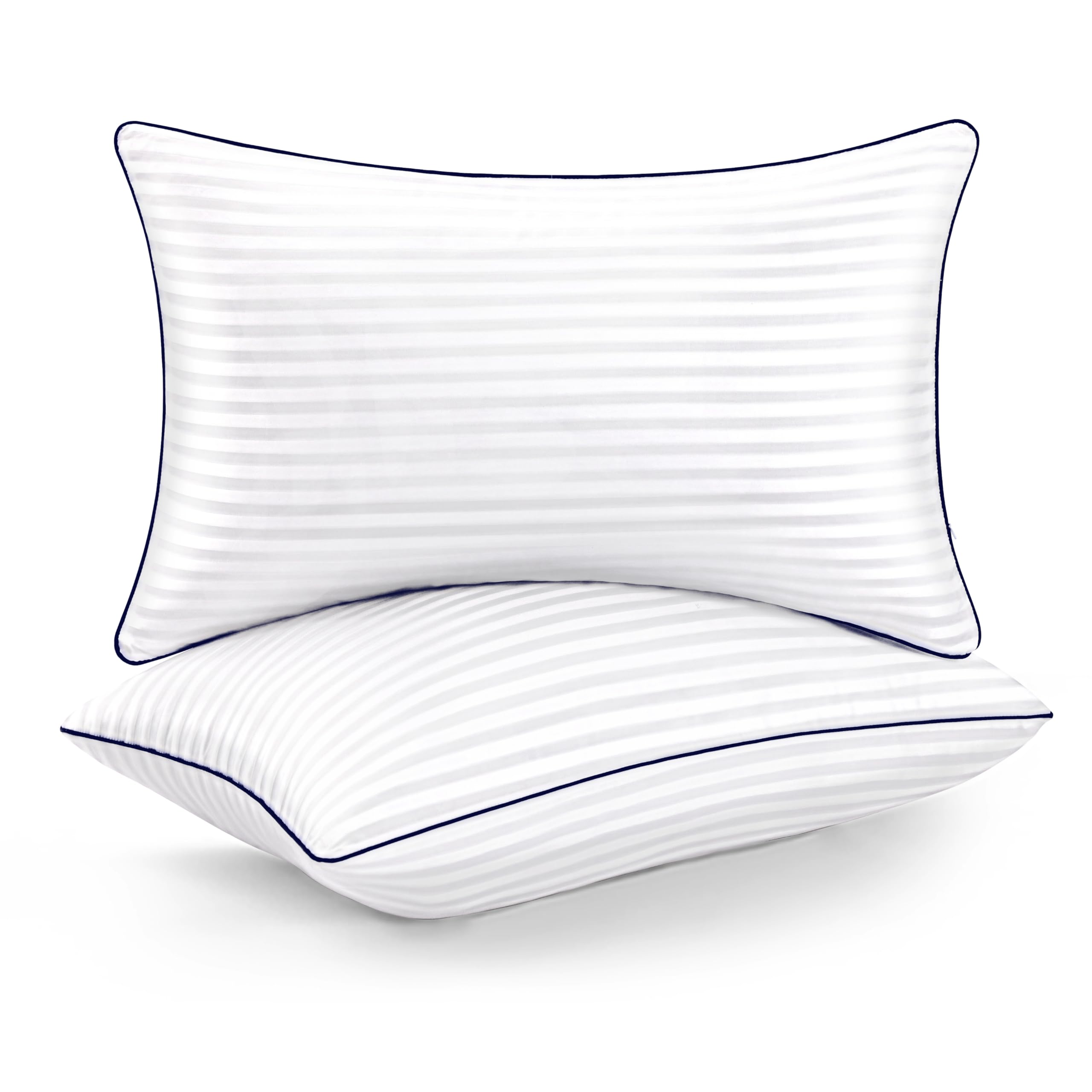 Medium Firm Pillows Standard Size Set of 2, Fluffy&Soft for Back,Stomach,Side Sleepers, Filled with Down Alternative, Luxury Hotel Pillows for Bed 2 Pack -20×26