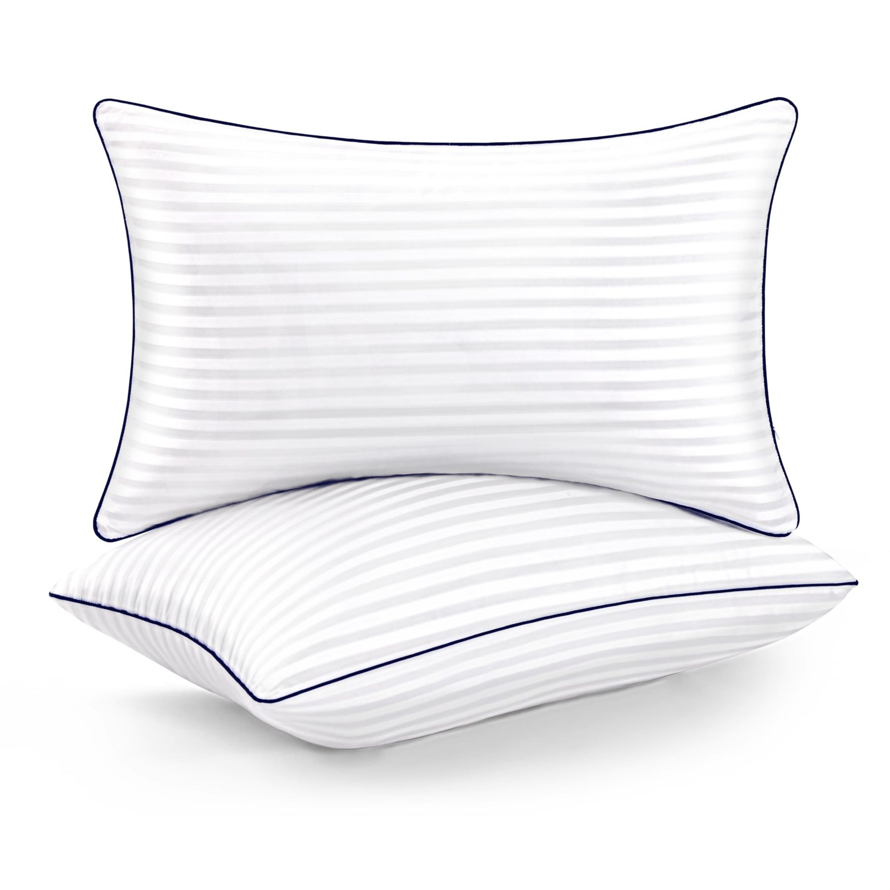 Medium Firm Pillows Standard Size Set of 2, Fluffy&Soft for Back,Stomach,Side Sleepers, Filled with Down Alternative, Luxury Hotel Pillows for Bed 2 Pack -20×26