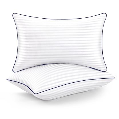 Medium Firm Pillows Standard Size Set of 2, Fluffy&Soft for Back,Stomach,Side Sleepers, Filled with Down Alternative, Luxury Hotel Pillows for Bed 2 Pack -20×26