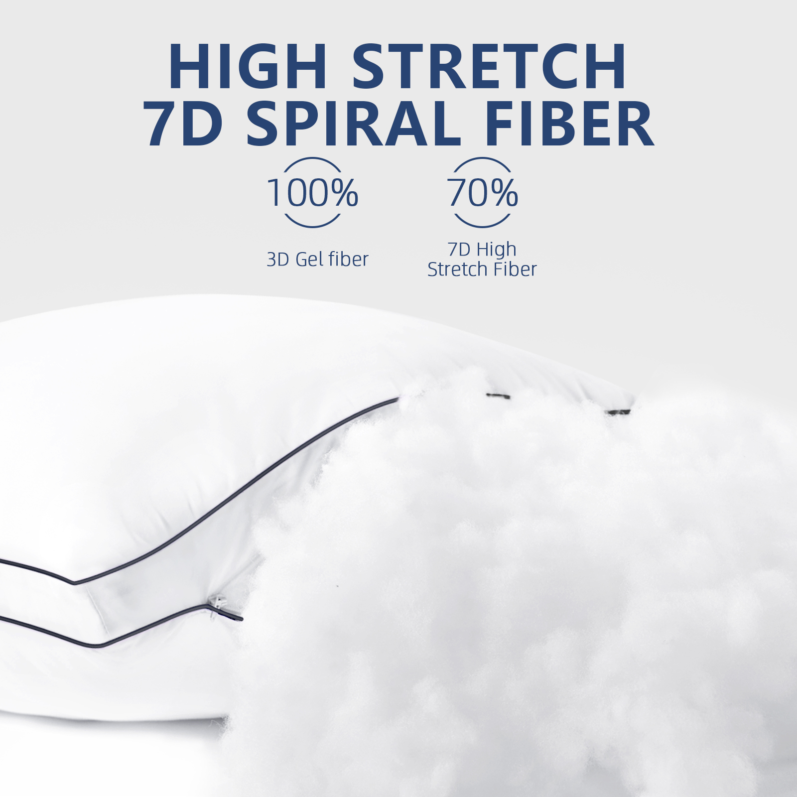 Bed Pillow Standard Size Set of 2, Cool-Touch Extra-Support Gusseted Edge for Side Sleepers, Hotel Collection Down Alternative (20x30)