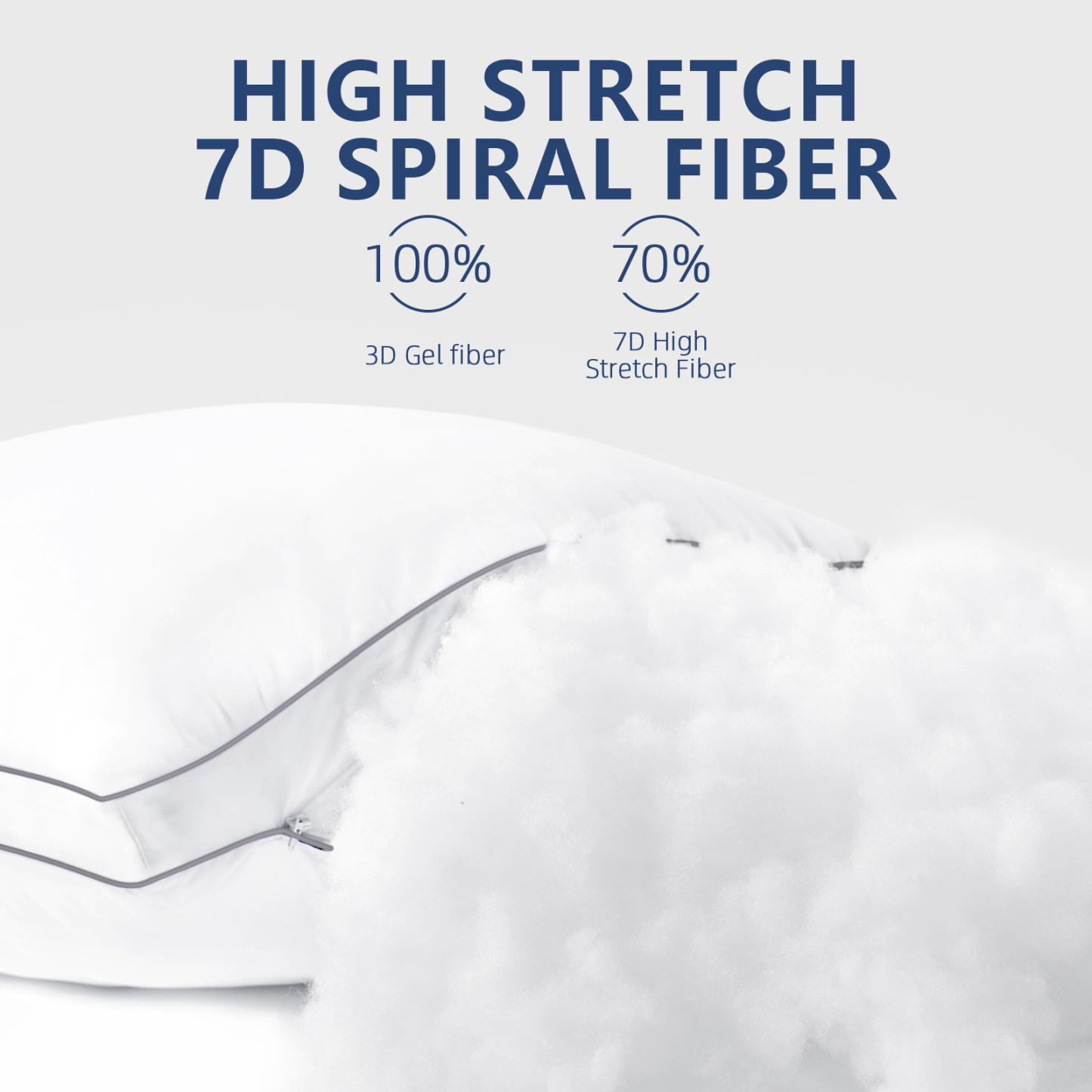Bed Pillow King Size Set of 2, Hotel Quality Down Alternative, 20x34 Inches