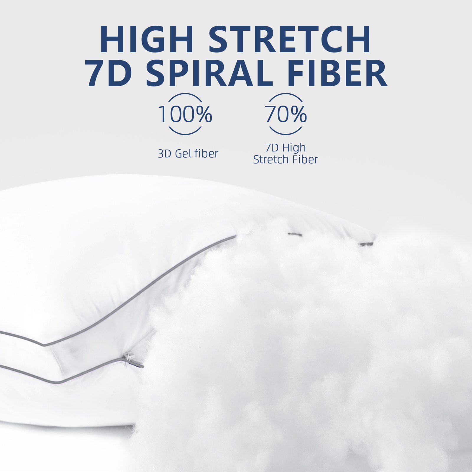 Bed Pillow King Size Set of 2, Hotel Quality Down Alternative, 20x34 Inches