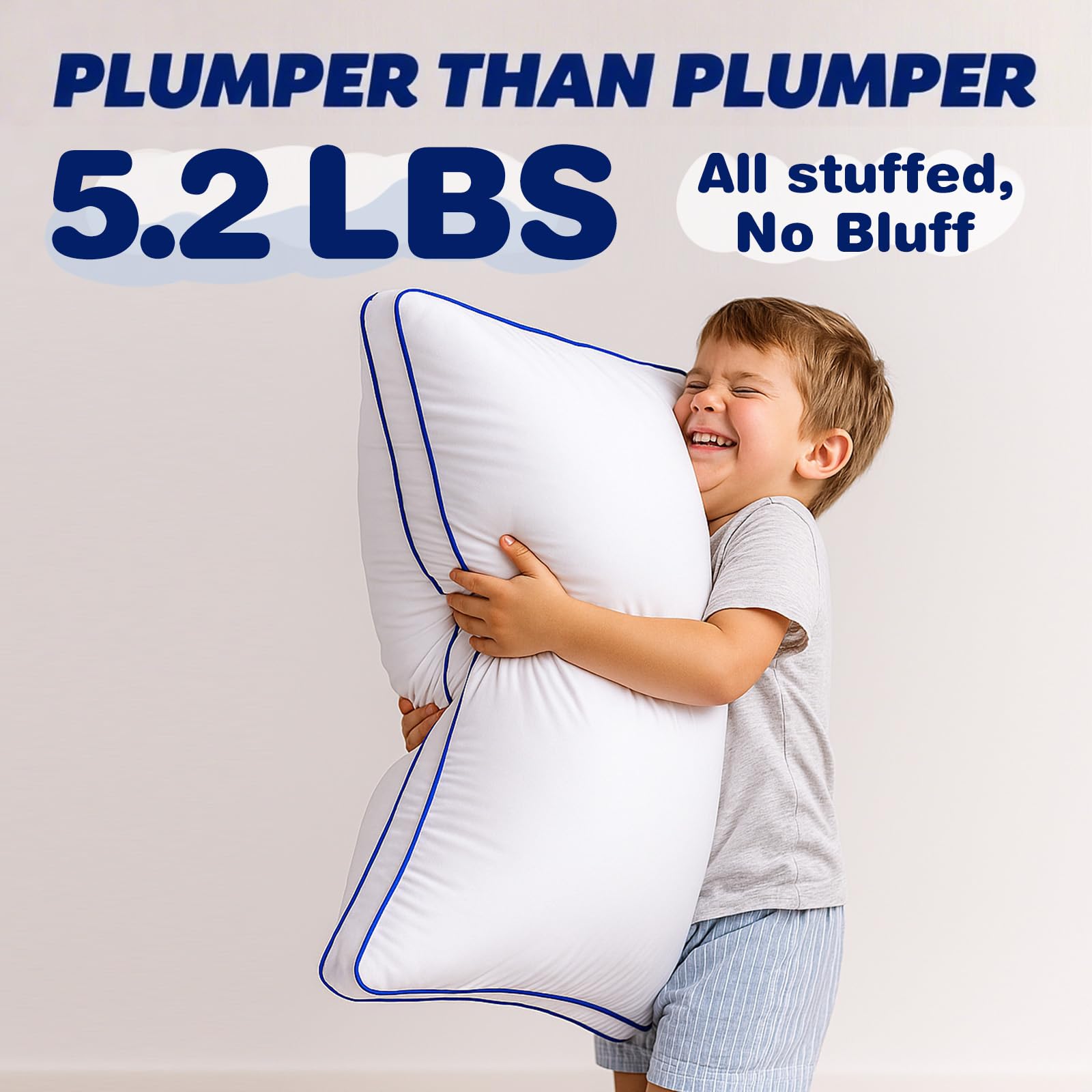 Bed Pillow king Size Set of 2, Hotel Quality Gusseted Cooling Pillow for Side Sleepers,Supportive Down Alternative, 20x34 Inches