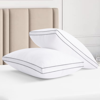 Bed Pillow King Size Set of 2, Hotel Quality Down Alternative, 20x34 Inches