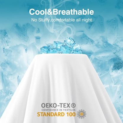 Cooling Blankets for Hot Sleepers and Night Sweats Relief, Q-Max>0.5 Cooling Comforter to Relief Hot Flashes, Queen Size Lightweight Summer Ice Breathable Double-Sided 90"x90", Icy White