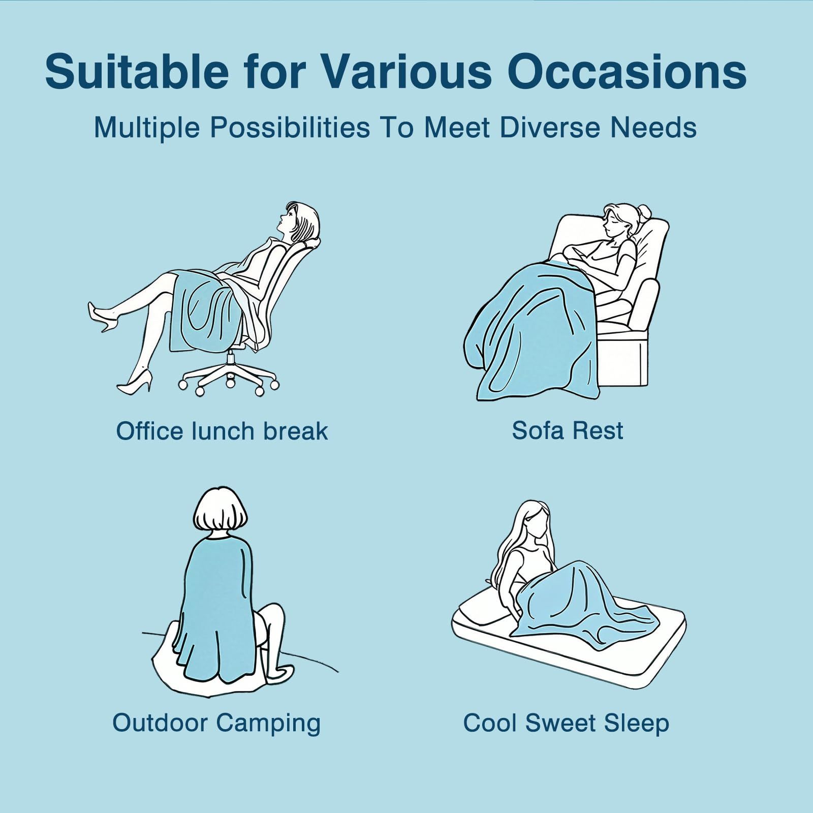 Queen Size Cooling Blankets for Hot Sleepers,Double Sided Cooling Comforter for Throw Size Bed,Cool Quilt for Summer Night Sweats,Breathable Soft Lightweight Silk Smooth,Grey