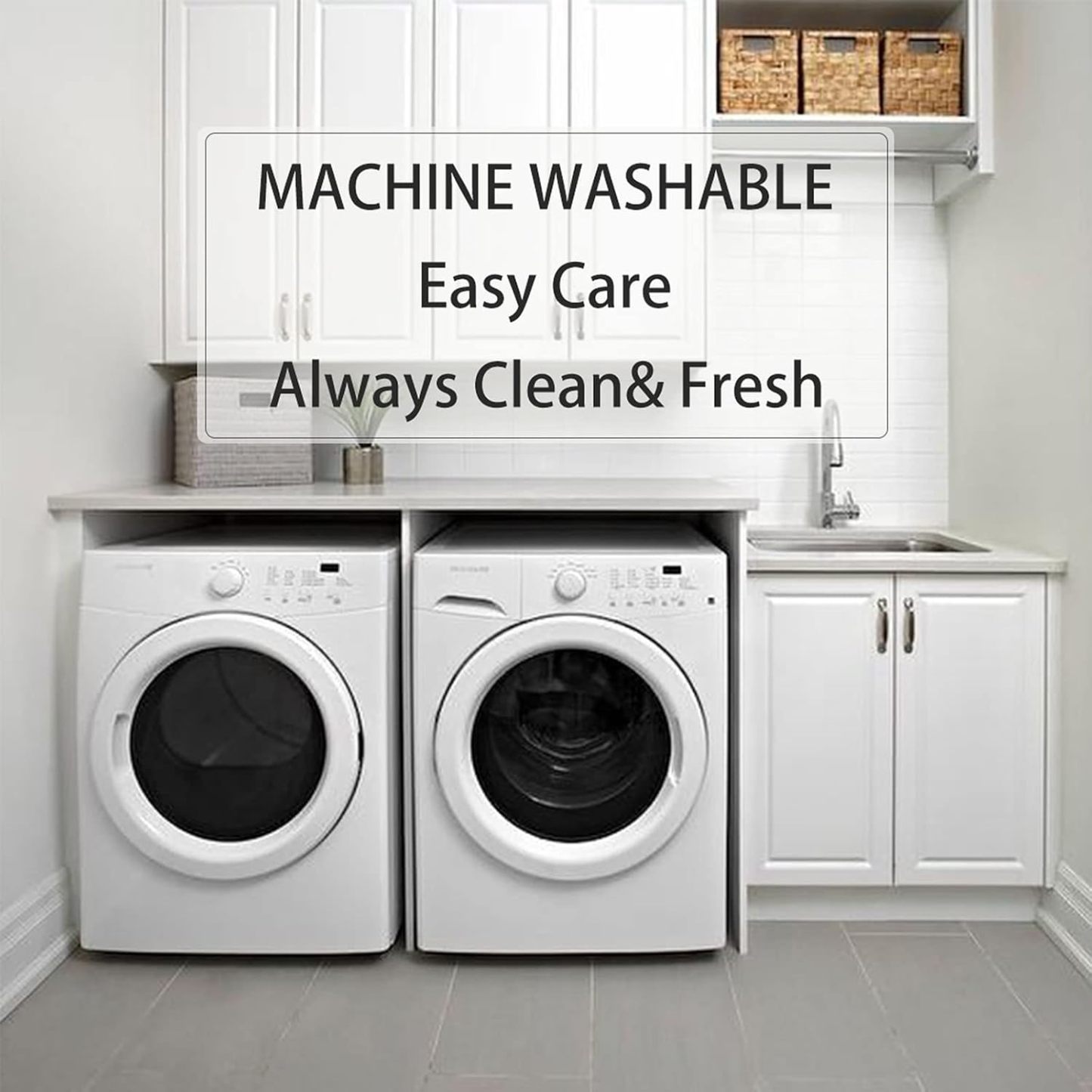 Mattress Topper Queen for Back Pain, Extra Thick Mattress Pad Cover, Plush Pillow Top, Deep Elastic Pocket, White