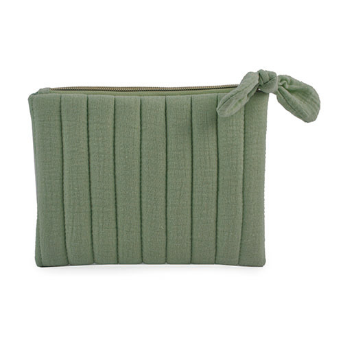 WW2604010038 Spring Green Small Cotton Fabric Purse
