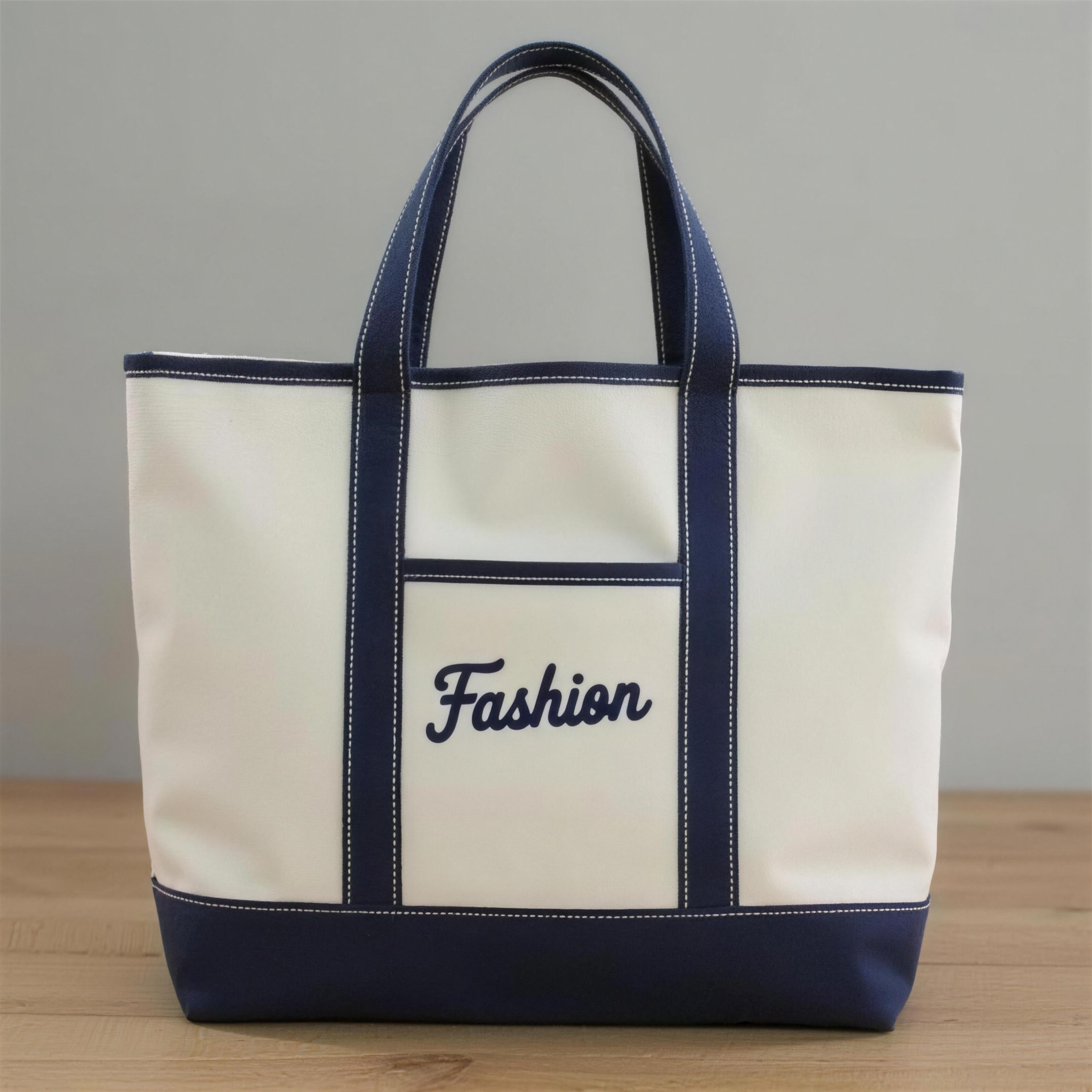 oem handbag manufacturer China flexible MOQ luxury white and blue tote bag