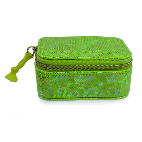 WW2604020002 Square Green Sequin Cosmetic Box