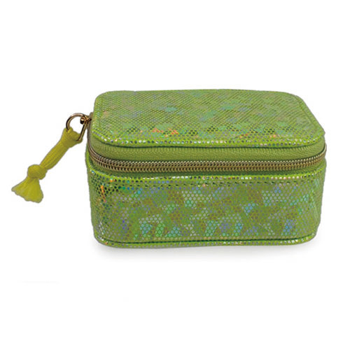 WW2604020002 Square Green Sequin Cosmetic Box