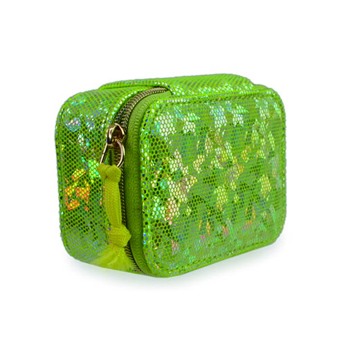 WW2604020002 Square Green Sequin Cosmetic Box