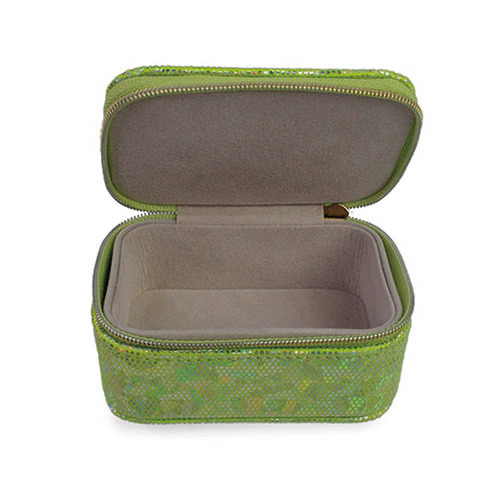 WW2604020002 Square Green Sequin Cosmetic Box