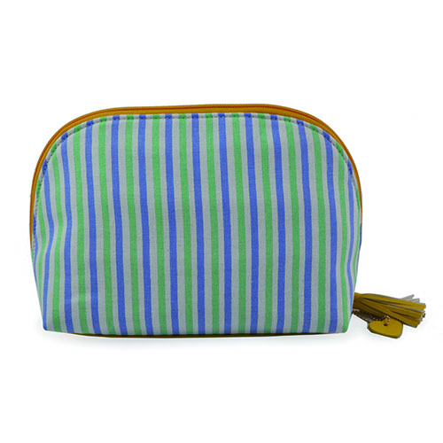 WW25010066 Stripe Cosmetic Bag with Tassel Zipper