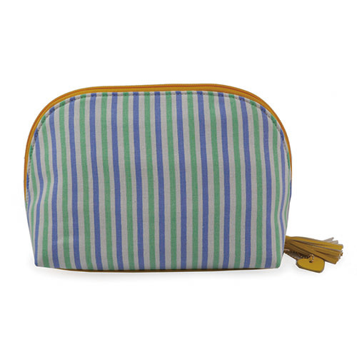 WW25010066 Stripe Cosmetic Bag with Tassel Zipper