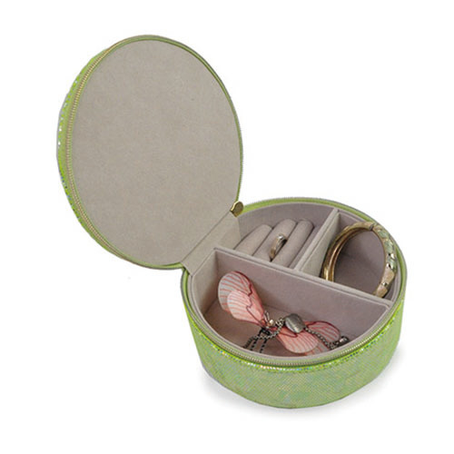 WW2604020003 Round Green Sequin Accessories Box