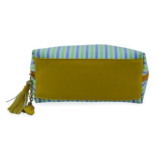 WW25010066 Stripe Cosmetic Bag with Tassel Zipper