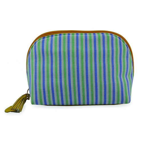 WW25010066 Stripe Cosmetic Bag with Tassel Zipper