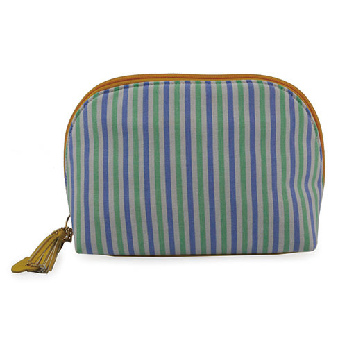 WW25010066 Stripe Cosmetic Bag with Tassel Zipper