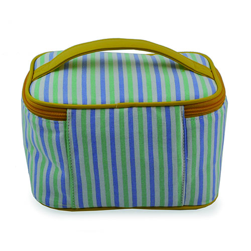 WW25010070 Stripe Cosmetic Bag with Tassel Zipper