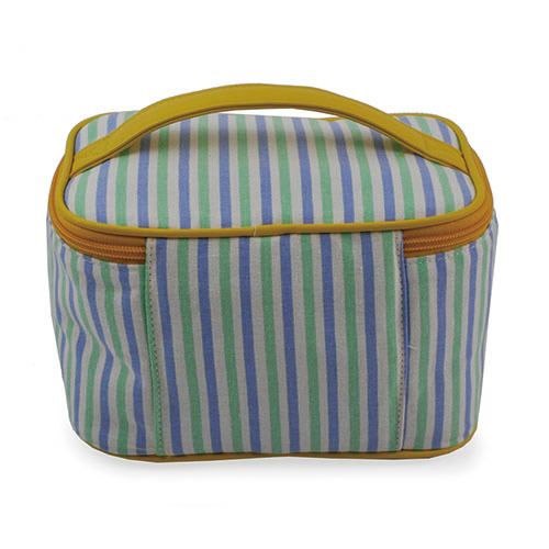 WW25010070 Stripe Cosmetic Bag with Tassel Zipper