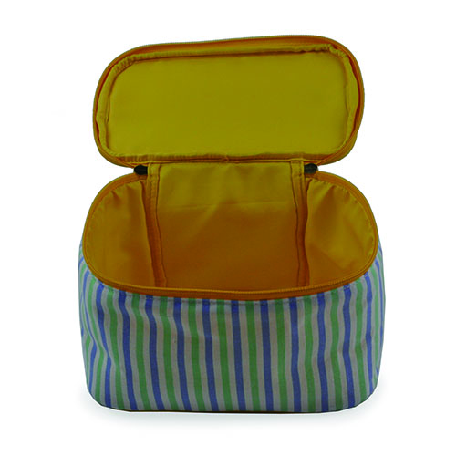 WW25010070 Stripe Cosmetic Bag with Tassel Zipper