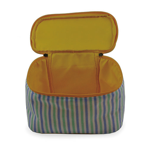 WW25010070 Stripe Cosmetic Bag with Tassel Zipper