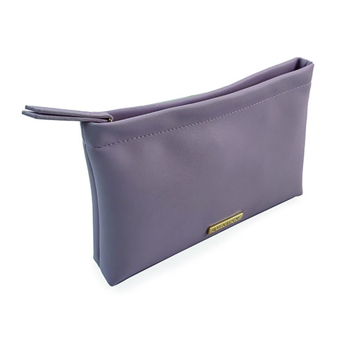 WW25010177 Smoky Pink Large PU Leather Cosmetic Bag