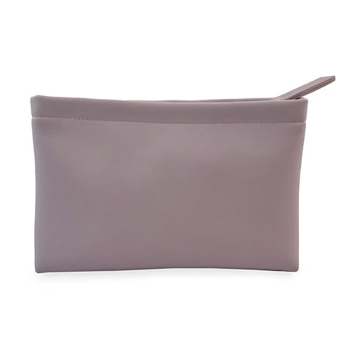 WW25010177 Smoky Pink Large PU Leather Cosmetic Bag
