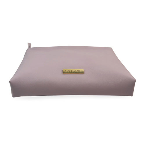 WW25010177 Smoky Pink Large PU Leather Cosmetic Bag